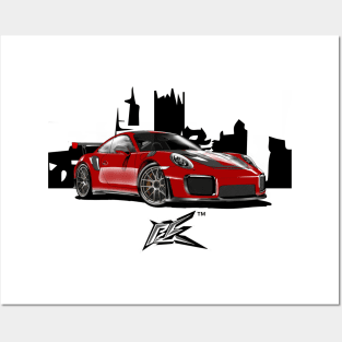 porsche 911 gt3 rs 991 red Posters and Art